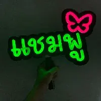ป้ายไฟนีออนเฟล็คแบบถือ